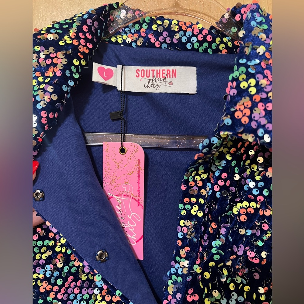 Sequin Multicolor Mini Dress - Picture 4 of 7